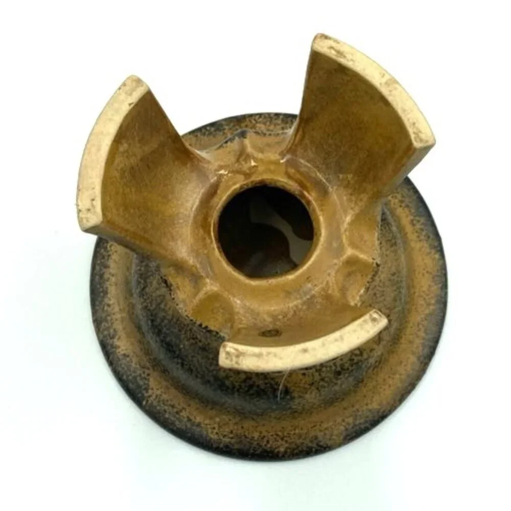 Vtg Art Pottery Candle Holder Made in Japan Holds 3